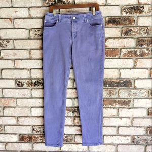 💐 Chico's Lavender Tapered Jeans Purple So Slimming Size 1 Medium 8